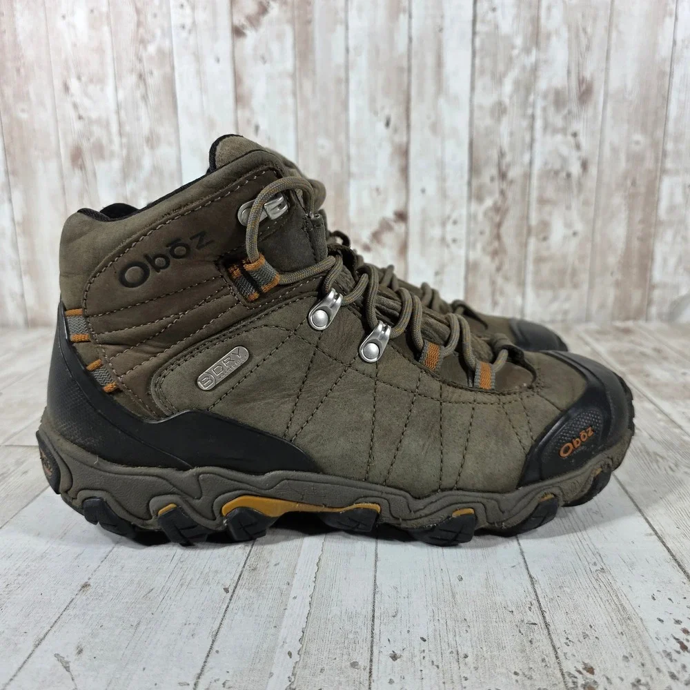 Oboz Bridger Mid B-DRY Waterproof Hiking Boots Mens 8 Brown GW22101SU0421M